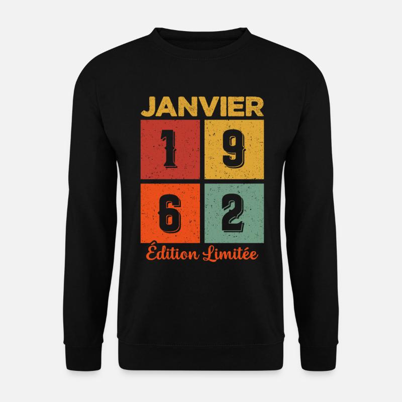 Janvier 1962 Édition limitée - Sweat-shirt Unisexe - noir
