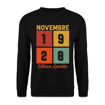 Novembre 1928 Édition limitée - Sweat-shirt Unisexe - noir - Devant - Alina (178cm) & Michal (187cm)