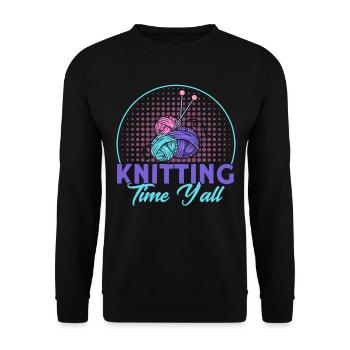 Tricot Fil Tricot TricotEr Tissu Cadeau - Sweat-shirt Unisexe - noir - Devant - Alina (178cm) & Michal (187cm)