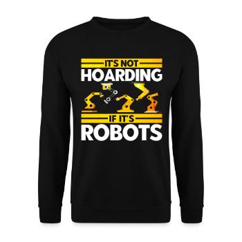 Robotics Robotics Engineer Robot Gift - Unisex Sweatshirt - black - Front - Alina (178cm) & Michal (187cm)
