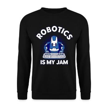 Robotics Engineer Engineer Teacher Technology - Unisex Sweatshirt - black - Front - Alina (178cm) & Michal (187cm)