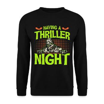 Horreur Halloween Thriller Nuit Maman Creepy - Sweat-shirt Unisexe - noir - Devant - Alina (178cm) & Michal (187cm)