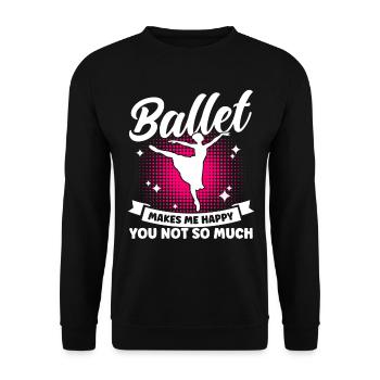 Ballerina Ballet Dancer Ballet Girls - Unisex Sweatshirt - black - Front - Alina (178cm) & Michal (187cm)