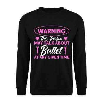 Ballerina Ballet Girl Ballet Dancer - Unisex Sweatshirt - black - Front - Alina (178cm) & Michal (187cm)