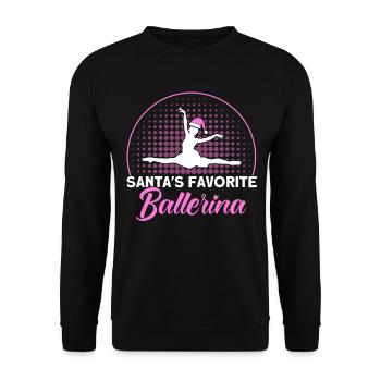 Ballet Dance Ballet Dance Ballerina Gift - Unisex Sweatshirt - black - Front - Alina (178cm) & Michal (187cm)