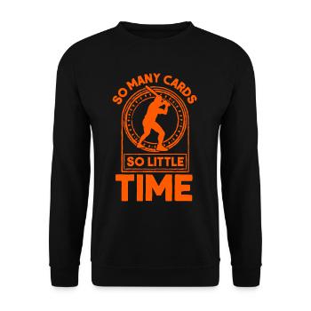 Baseball Card Collector Gift - Unisex Sweatshirt - black - Front - Alina (178cm) & Michal (187cm)