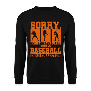 Collectionneurs de cartes de baseball Carte de baseball - Sweat-shirt Unisexe - noir - Devant - Alina (178cm) & Michal (187cm)