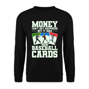 Sports Card Collection Collectors of Baseball Cards - Unisex Sweatshirt - black - Front - Alina (178cm) & Michal (187cm)