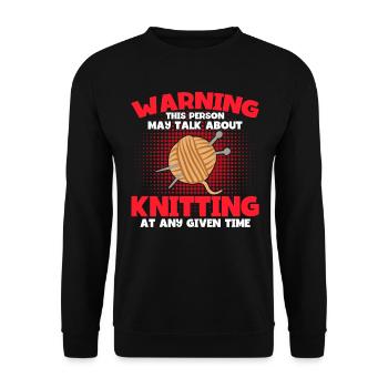 Tricot Fil Tricot TricotEr Tissu Cadeau - Sweat-shirt Unisexe - noir - Devant - Alina (178cm) & Michal (187cm)