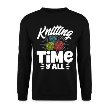 Tricot Fil Tricot TricotEr Tissu Cadeau - Sweat-shirt Unisexe - noir - Devant - Alina (178cm) & Michal (187cm)
