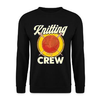 Amateurs de tricot Fil Tricot Tricot Cadeau - Sweat-shirt Unisexe - noir - Devant - Alina (178cm) & Michal (187cm)