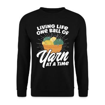 Fil Tricot Tricot TricotEr Tissu Cadeau - Sweat-shirt Unisexe - noir - Devant - Alina (178cm) & Michal (187cm)