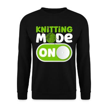 Garn stricken Stricken Stricken Liebhaber Geschenk - Unisex Pullover - Schwarz - Vorne - Alina (178cm) & Michal (187cm)