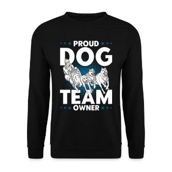 Dog sledding Dog sledding Sledding - Unisex Sweatshirt - black - Front - Alina (178cm) & Michal (187cm)