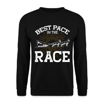 Sledding Dog Sledding Dog - Unisex Sweatshirt - black - Front - Alina (178cm) & Michal (187cm)