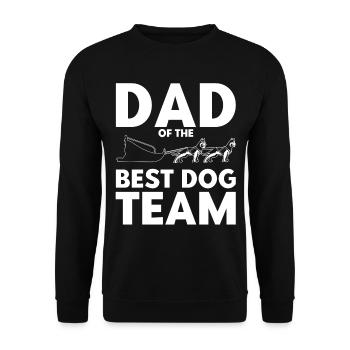 Sled Dog Racing Husky Owner Dog Sled - Unisex Sweatshirt - black - Front - Alina (178cm) & Michal (187cm)