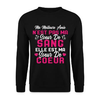 Ma Meilleure Amie N'est Pas Ma Soeur De Sang - Sweat-shirt Unisexe - noir - Devant - Alina (178cm) & Michal (187cm)