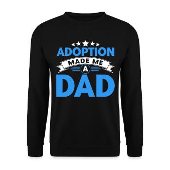 Adoption Adoptive Parents Foster Parents Gift - Unisex Sweatshirt - black - Front - Alina (178cm) & Michal (187cm)