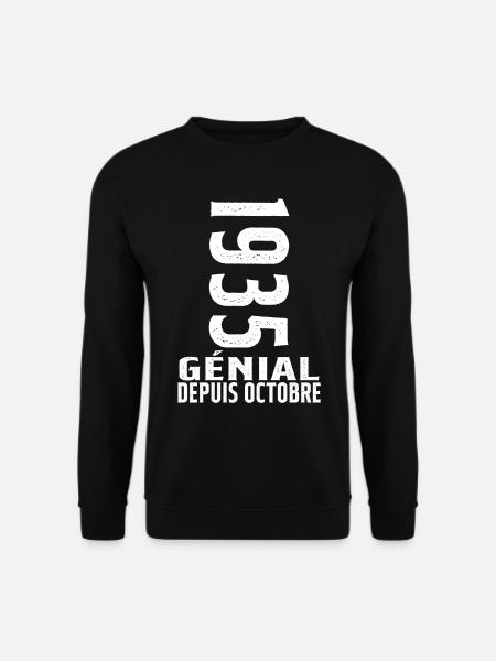 Génial(e) Depuis Octobre 1935 - Sweat-shirt Unisexe - noir