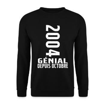 Génial(e) Depuis Octobre 2004 - Sweat-shirt Unisexe - noir - Devant - Alina (178cm) & Michal (187cm)