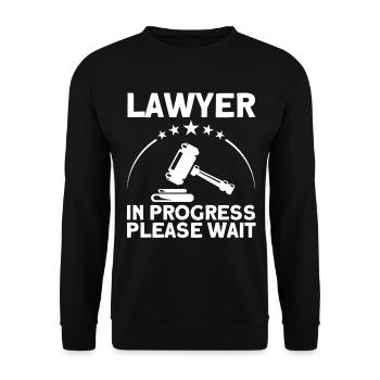 Law Student Lawyer Faculty of Law Ges - Unisex Sweatshirt - black - Front - Alina (178cm) & Michal (187cm)