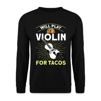 Violon Orchestre Violoniste Violon Amateur Cadeau - Sweat-shirt Unisexe - noir - Devant - Alina (178cm) & Michal (187cm)