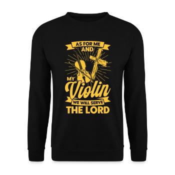 Amateur de violon Violoniste Violoniste d’orchestre - Sweat-shirt Unisexe - noir - Devant - Alina (178cm) & Michal (187cm)