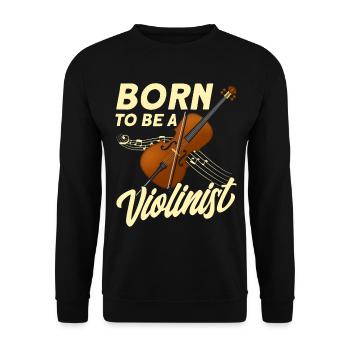 Cadeau de violoniste violoniste - Sweat-shirt Unisexe - noir - Devant - Alina (178cm) & Michal (187cm)