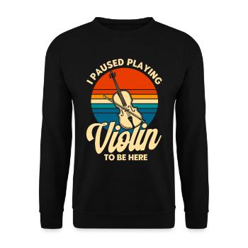 Orchester-Violinist Geige Violinist Geschenk - Unisex Pullover - Schwarz - Vorne - Alina (178cm) & Michal (187cm)