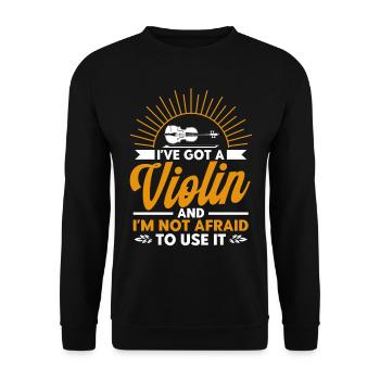 Violoniste d’orchestre Amateur de violon Cadeau de violon - Sweat-shirt Unisexe - noir - Devant - Alina (178cm) & Michal (187cm)