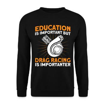 Car Racing Drag Racer Racing Car Cadeau - Sweat-shirt Unisexe - noir - Devant - Alina (178cm) & Michal (187cm)