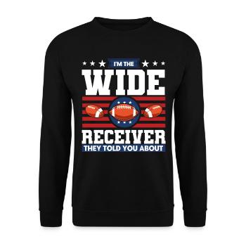 Football Game Football Player American Football - Unisex Sweatshirt - black - Front - Alina (178cm) & Michal (187cm)