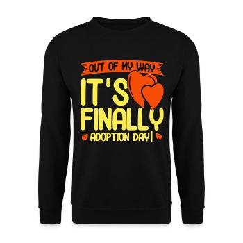 Adoption Adoption of children foster parents - Unisex Sweatshirt - black - Front - Alina (178cm) & Michal (187cm)