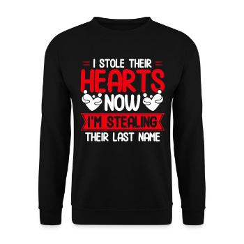 Foster Parents Adoption Adoptive Parents Gift - Unisex Sweatshirt - black - Front - Alina (178cm) & Michal (187cm)
