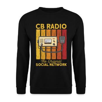 Morse code transmits amateur radio - Unisex Sweatshirt - black - Front - Alina (178cm) & Michal (187cm)