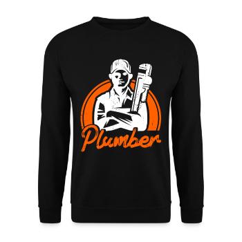 Robinetterie sanitaire commerciale Plombiers - Sweat-shirt Unisexe - noir - Devant - Alina (178cm) & Michal (187cm)