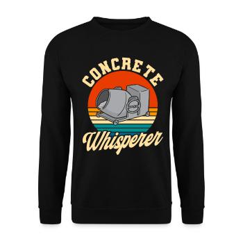 Betonmischer Stahlbetonbauer Bauarbeiter Geschenk - Unisex Pullover - Schwarz - Vorne - Alina (178cm) & Michal (187cm)