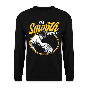 Concrete Builder Reinforced Concrete Builder Concrete Mixer Gift - Unisex Sweatshirt - black - Front - Alina (178cm) & Michal (187cm)