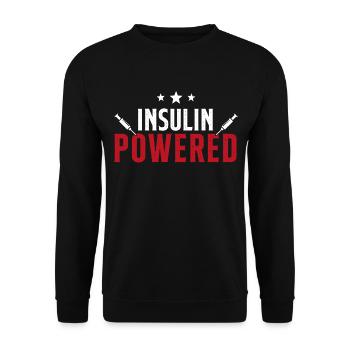 Funny diabetic gifts Insulin powered for diabetes - Sweat-shirt Unisexe - noir - Devant - Alina (178cm) & Michal (187cm)