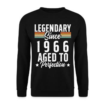 Legendary since 1966 - Unisex Sweatshirt - black - Front - Alina (178cm) & Michal (187cm)
