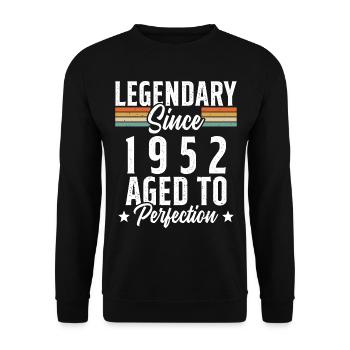 Legendary since 1952 Gift - Unisex Sweatshirt - black - Front - Alina (178cm) & Michal (187cm)