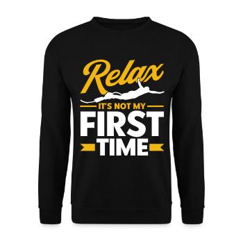 Bungee Springer Bungee Sprung Extremsport Geschenk - Unisex Pullover - Schwarz - Vorne - Alina (178cm) & Michal (187cm)