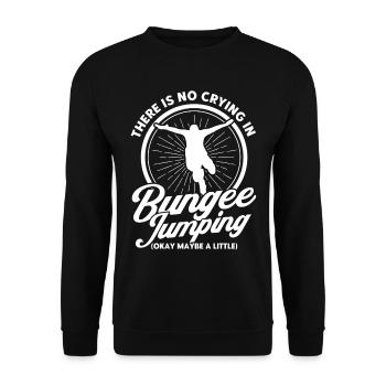 Bungy Jumping Bungee Jump Bungee Springer - Unisex Sweatshirt - black - Front - Alina (178cm) & Michal (187cm)