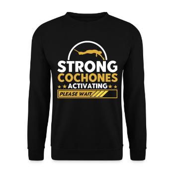 Bungee Jumping Bungee Jumping Extreme Sports Gift - Unisex Sweatshirt - black - Front - Alina (178cm) & Michal (187cm)