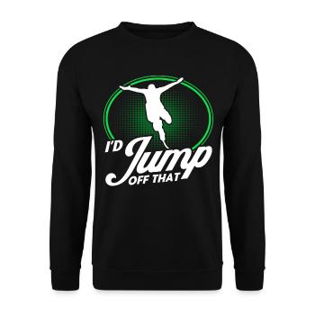 Extremsport Bungee Springen Bungee Springer - Unisex Pullover - Schwarz - Vorne - Alina (178cm) & Michal (187cm)