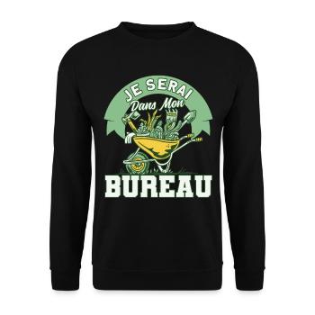 Schrebergarten Garten Gartenarbeit Geschenk - Unisex Pullover - Schwarz - Vorne - Alina (178cm) & Michal (187cm)