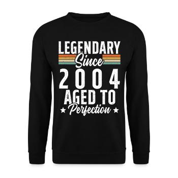 Legendär seit 2004 - Unisex Pullover - Schwarz - Vorne - Alina (178cm) & Michal (187cm)