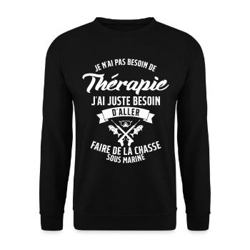 Pêche Sous Marine en Plongée Chasse Sous Marine - Sweat-shirt Unisexe - noir - Devant - Alina (178cm) & Michal (187cm)