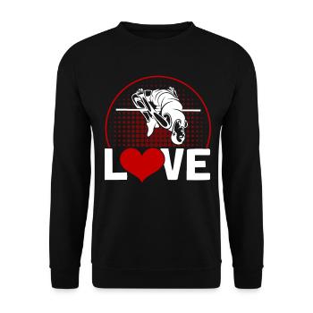 Saut à la perche Saut à la perche Cadeau - Sweat-shirt Unisexe - noir - Devant - Alina (178cm) & Michal (187cm)