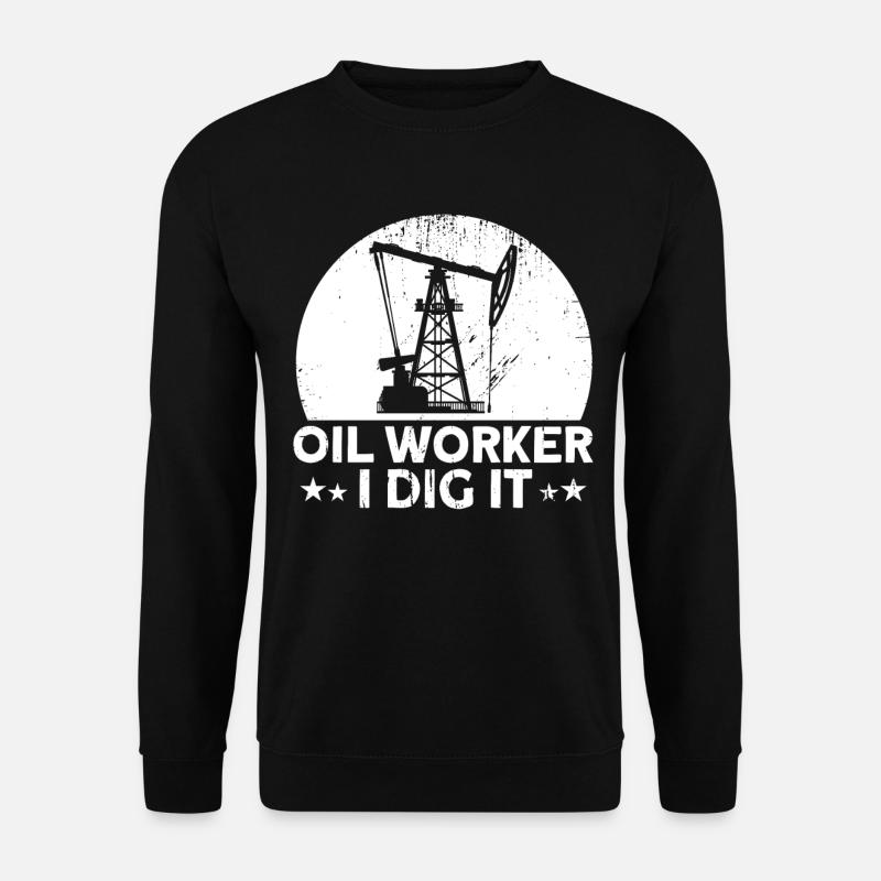 Gas Worker Oilfield Working in Fracking Gift - Unisex Sweatshirt - black